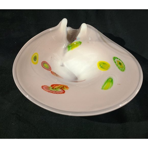 Murano Fratelli Toso large gray bowl with millefiori - Picture 3 of 9